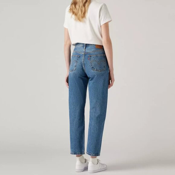 Levi's Premium Big E 501 Original Cropped Medium Wash Denim Jeans Women size 26 - Picture 3 of 9